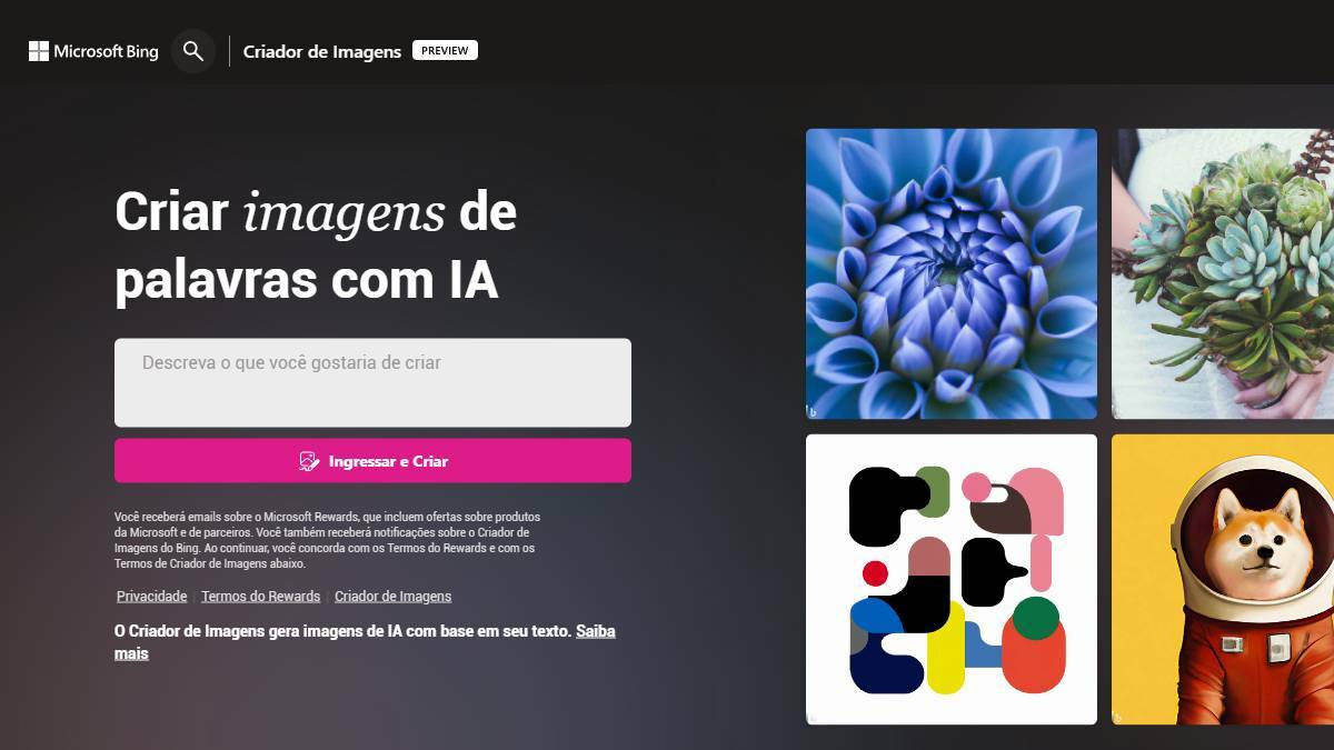 como usar o criador de imagens do bing sem enrolação