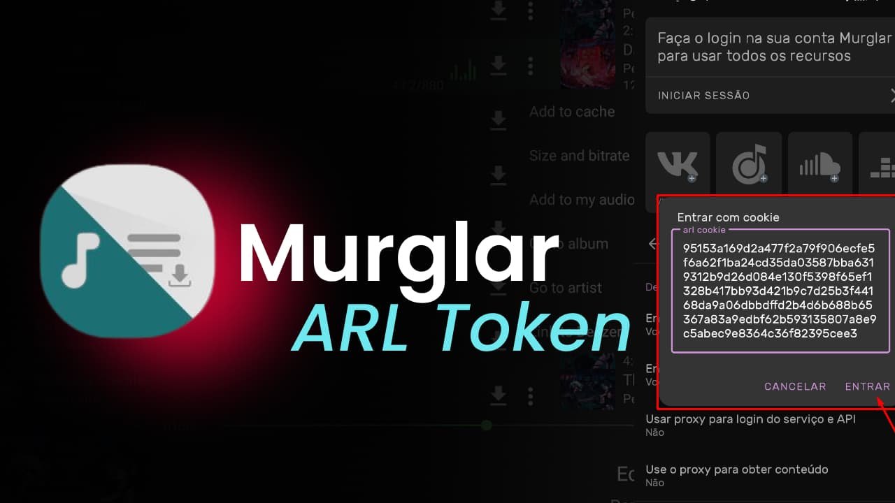Lista de códigos ARL Cookie app Murglar