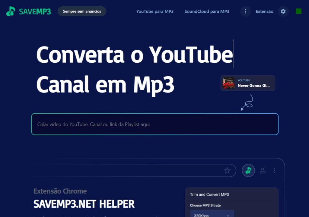 Como baixar MP3 do Youtube sem programa 3 SaveMP3