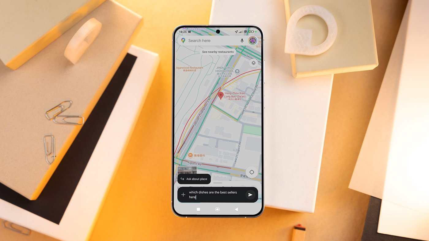Ask about Maps places via Gemini w1400h788