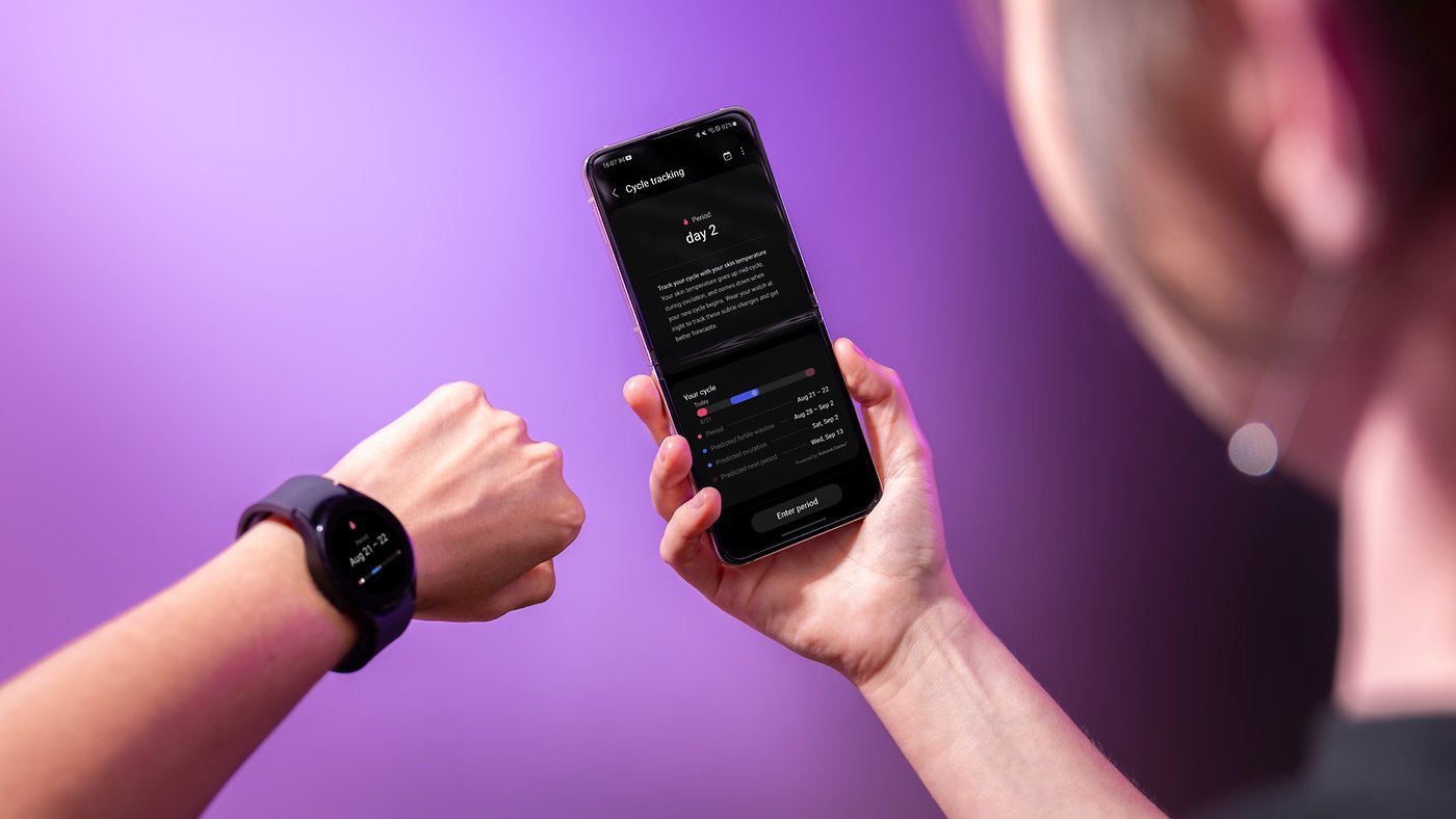 Como acompanhar ciclo de menstruação pelo Galaxy Watch 3 Cycle Tracking Galaxy Watch w1400h788