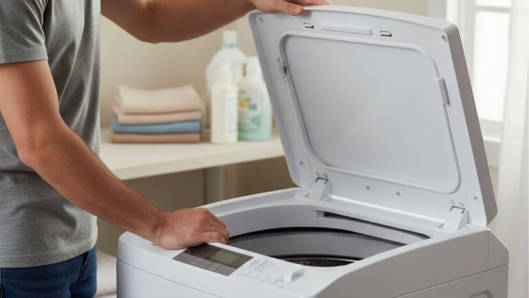 abrir a maquina de lavar roupa