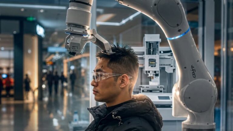 barbeiro robotico ia china