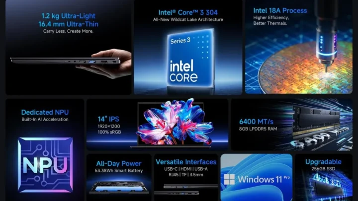 CHUWI UniBook: Intel Wildcat Lake em pré-venda por 449 dólares 3 1783420754 650 CHUWI UniBook Intel Wildcat Lake em pre venda por 449 dolares
