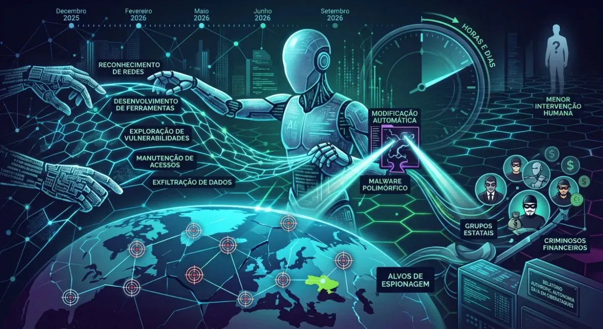 autonomia da IA em ciberataques Anthropic, autonomia da IA em ciberataques, relatório TecheNet Anthropic alerta para maior autonomia da ia em ciberataques