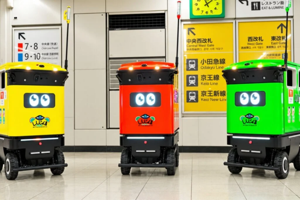 O que esses pequenos robôs estão fazendo no meio de milhões de passageiros em Tóquio? 2 1790687343 211 O que esses pequenos robos estao fazendo no meio de