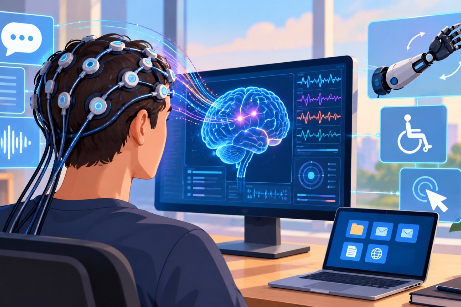 Humanos e IA podem se fundir em 2045? A previsão por trás dessa data 4 Cientistas avançam na conexão entre cérebro e computador e prometem transformar a relação com a tecnologia