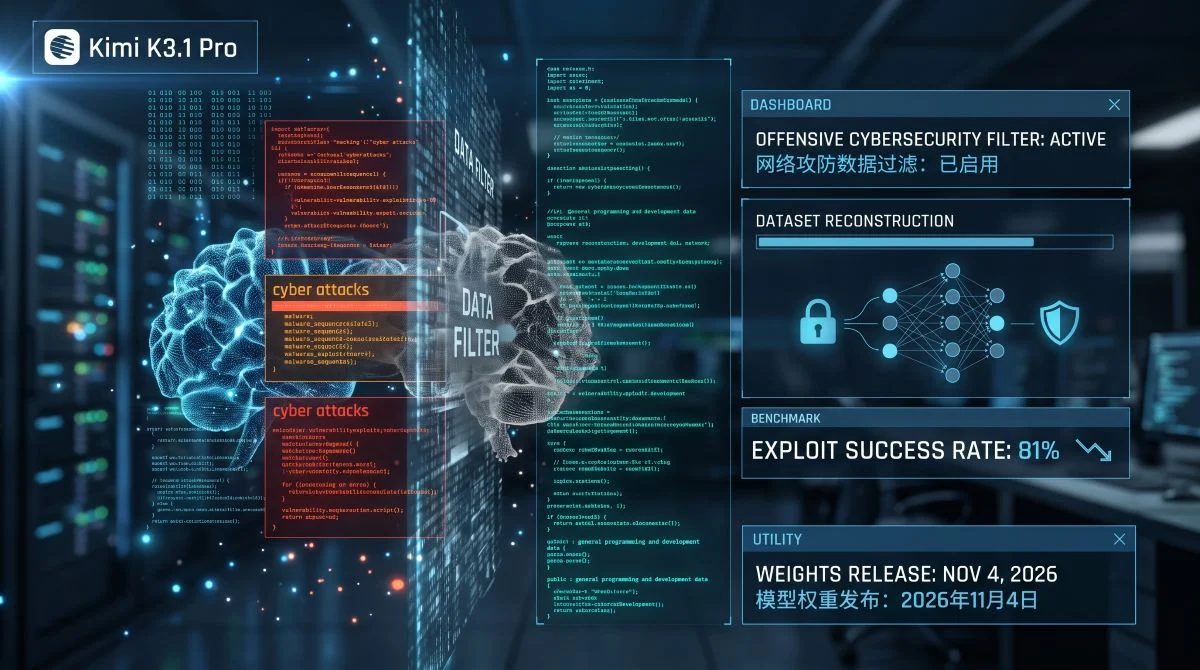 Moonshot limita capacidades de hacking do kimi k3. 1 pro